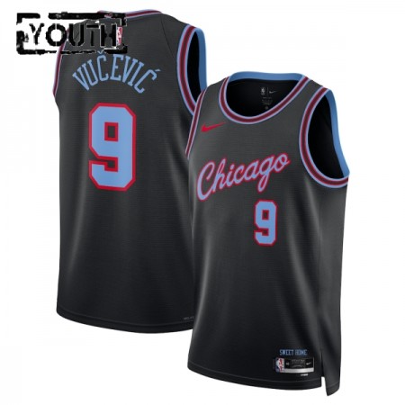 Dres Chicago Bulls Nikola Vucevic Nike 2025-26 City Edition Crno Swingman - Dječji